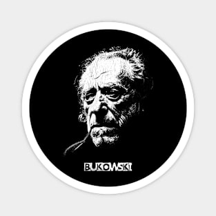 Retro Portrait Charles Bukowski Magnet